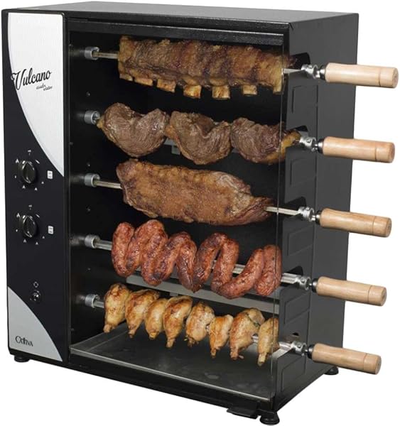 Churrasqueira a Gás Rotativa Arke Cattiva 5 Espetos